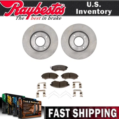 Передние тормозные диски и керамические тормозные колодки с оборудованием для 2001 Hyundai Tiburon - Изображение 1 из 4