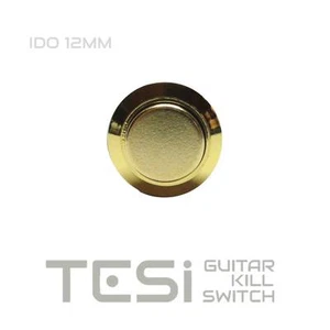 Tesi IDO/L 12 MM Gold Metall Verriegelung Druckknopf Kill Schalter für Gitarre oder Bass - Bild 1 von 3