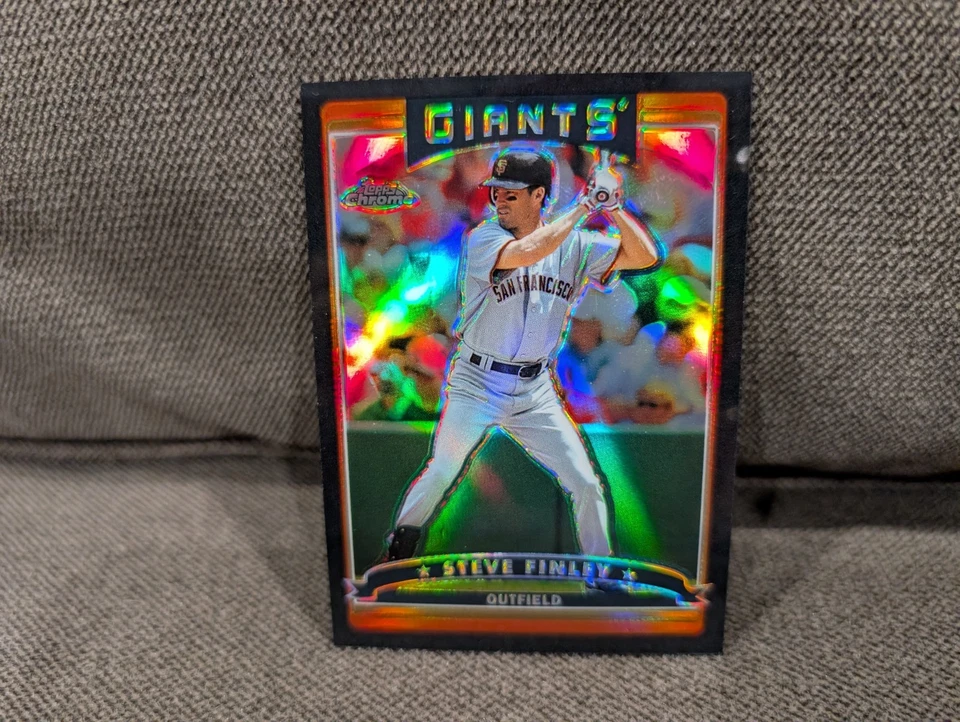 2006 TOPPS CHROME STEVE FINLEY 黑色反光卡 #/549 SF 巨人罕见 SP — 第 1/1 张图片