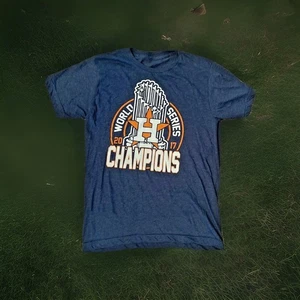 40 $ Houston Astros World Series 2017 Champions T-Shirt extra weich dunkelgrau L - Bild 1 von 4