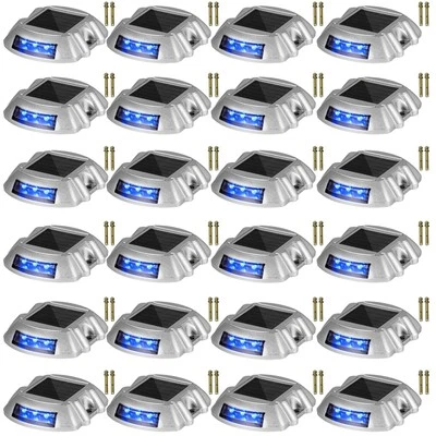24-Pack Driveway Lights Solar Driveway Blue Lights Dock lights with Switch - Image 1 of 4