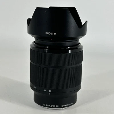 Sony FE 28-70mm f/3.5-5.6 OSS Lens w/ Lens Hood - Excellent Condition - Image 1 of 4