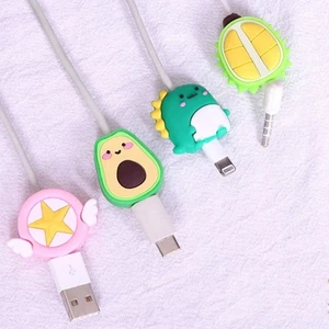 Cute Cartoon Cable Protector Bites Wire Organizer Winder Saver For USB Charging - Picture 1 of 22