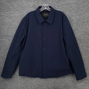 Banana Republic Jacket Men Medium Blue Long Sleeve Snap Lined Button Up Collared - Picture 1 of 10