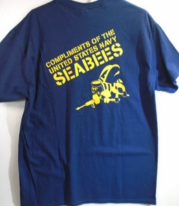 United States Navy Seabees "Got Freedom?" T-Shirt Men XL Blue Yellow USN USA BN - Picture 1 of 11