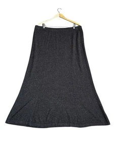 J. Jill Pull On Maxi Skirt Elastic Waist Silk Cotton Knit Casual Gray Size 1X - Picture 1 of 8