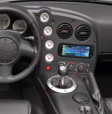 Para Dodge Viper 2003-2009 Estéreo de coche con GPS Radio Android Auto CarPlay - Image 1 of 4