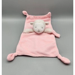 Carters Lamb Sheep Pink Lovey Security Blanket Pacifier Holder Rattle Knotted - Picture 1 of 9