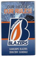 2010-11 Kamloops Blazers WHL Hockey Schedule !!! Many Sponsors