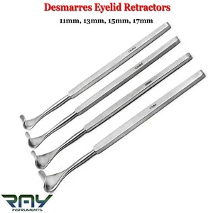 Desmarres Lid Retractor 11mm 13mm 15mm 17mm Eyelid Minor Surgery Ophthalmic Tool - Picture 1 of 4