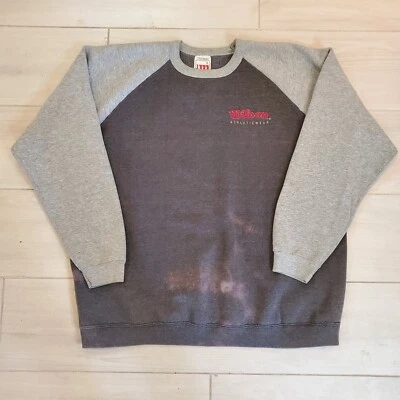 De colección Años 90 Wilson Athletics Cuello Redondo Gris Talla XL Manchas Blanqueadoras En Todas Partes  Foto 1 de 4