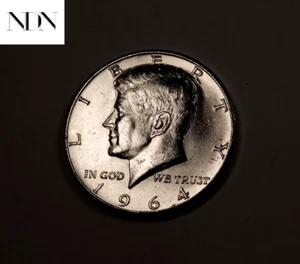 Medio dólar Kennedy 1964 - elección BU - 90 % plata - #H499 - Imagen 1 de 3