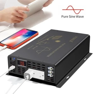 Inverter onda sinusoidale puro 2500 W 12/24/36/48 V convertitore di potenza auto camion camper usb - Foto 1 di 11