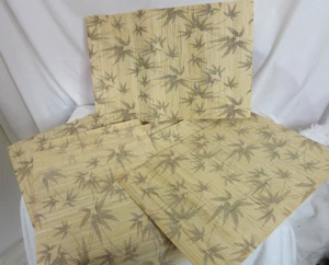 Juego de 6 manteles antideslizantes de bambú hoja marrón vintage 2013 totalmente nuevos - Imagen 1 de 6