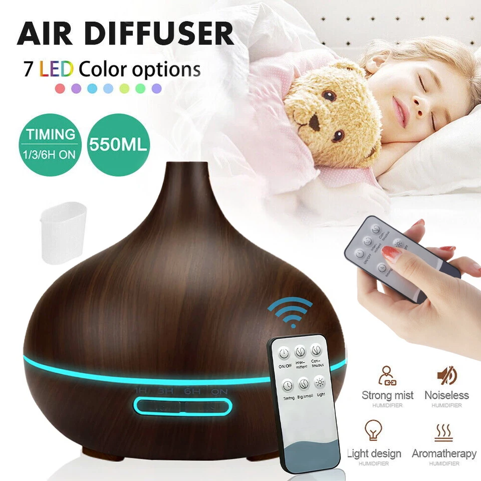 LED Ultraschall Luftbefeuchter Aroma Diffuser Humidifier Mini Duftlampe 7 LED - Bild 1 von 4
