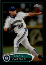2012 Topps Chrome Black Refractors #218 Jason Vargas /100