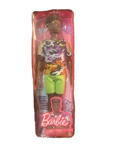 New Barbie Ken Fashionistas Doll #183 African American Black Curly Sculpted Hair - Picture 1 of 2