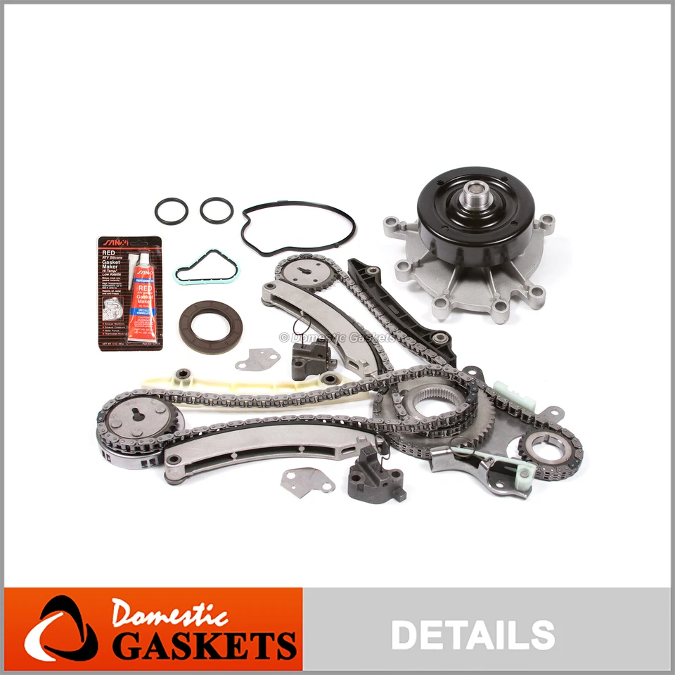 04-12 Dodge Jeep Ram 3.7L Timing Chain Water Pump Kit+Timing Cover Gasket Set - Image 1 of 4