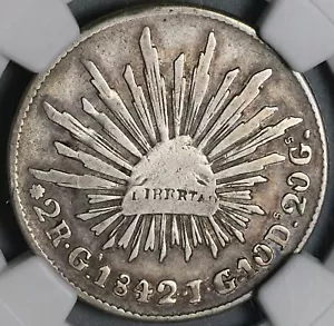 1842/32-Ga NGC F 12 Mexico 2 Reales Guadalajara Rare Coin POP 1/0 (24070801C) - Picture 1 of 6