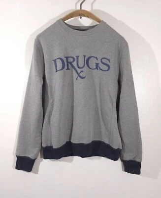 Suéter Y2K Marc Ecko Corte y Coser Rx Drogas Cuello Redondo Terry Francés Talla M Foto 1 de 4