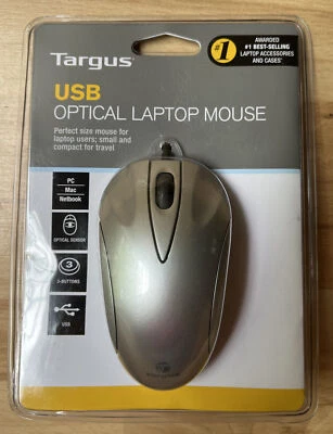 NEW Targus 3-Button USB Optical Laptop Mouse Scroll-Wheel BUS0213 AMU51US PC/Mac - Image 1 of 4