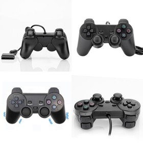 US 2 Pack Controller For PlayStation 2 PS2 Wired Black Joystick Joypad