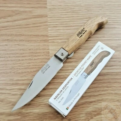 MAM Sportive Folding Knife 3.25" Stainless Steel Blade Brown Beechwood Handle - Image 1 of 4