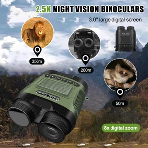 2.5KD Binoculars Infrared Night Vision Device Day Night Use 8X Digital Zoom 350M - Picture 1 of 26