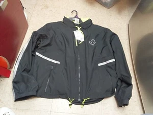 Nwt Love & Sports Womens Plus Nylon Track Jacket Hood Mesh Lined XXXL 22 BLK - Picture 1 of 1