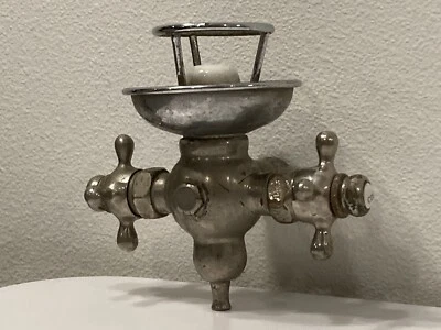 Antique Nickel Silver Brass Faucet Claw foot Bathtub Or VTG Art Deco Old - Image 1 of 4