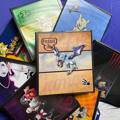 Vintage Style Pokémon Fossil Set Binder | WOTC03 Fossil TCG Binder Kanto Region - Image 1 of 4
