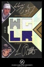 2008-09 UD Black Dual Jersey AUTO Wayne Gretzky Luc Robitaille /15