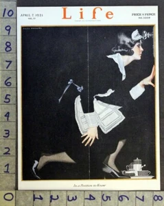 1921 COLES PHILLIPS MAID SERVANT PEEPER EAVESDROP DECOR LIFE ART COVER FC2242 - Picture 1 of 1