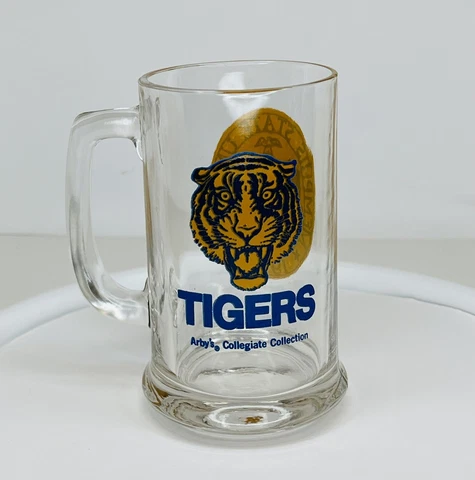 Arby's Collegiate Collection Vtg Memphis State University Glass Mug 12oz Tigers Cover