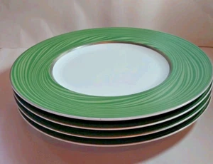 4 Large Bernardaud Green Wave Plates, Chargers 32cm - Picture 1 of 8