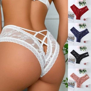 Spicy Briefs Nail Pants Lady Transparent Hollow-out Lace Sexy Large Size - Bild 1 von 12