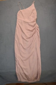BY ANTHROPOLOGIE gerafftes asymmetrisches Kleid rosa rose Größe 4 neu 160 $ - Bild 1 von 9