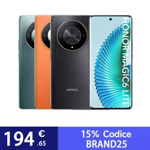 HONOR Magic6 Lite 5G Smartphone 8GB 512GB 120Hz 6.78“ 108MP 5300mAh 35W NFC - Foto 1 di 14
