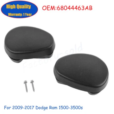 2 piezas tapas negras barra escalón lateral para Dodge Ram 1500-3500s 2009-2017 68044463AB Foto 1 de 4