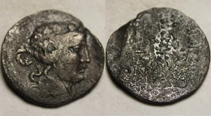Rare Genuine Ancient Greek coin Maroneia, Thrace tetradrachm Dionysos grapes - Picture 1 of 5