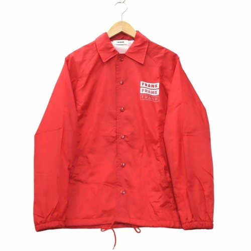 Frank F Cassette Coach Jacket S Rosso FKJP JK 021 Uomo:S Larghezza:55cm Lunghezza: