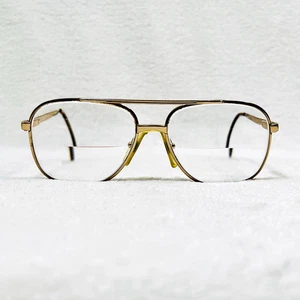 VTG 1970 L'Amy Designer Gold Aviator Eyeglasses Frames France Retro Academia - Picture 1 of 13