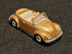 TESTORS Gold Volkswagen Beetle VW Convertible 1:43 Toy Car - Picture 1 of 8