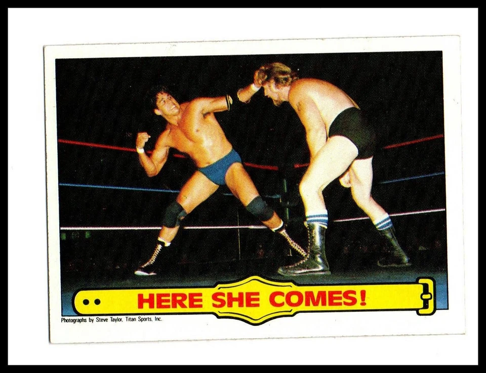 1985 Topps WWF Pro Wrestling Stars #28 Here She Comes! - Image 1 of 1