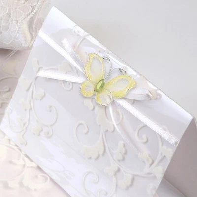  50 Pcs Craft Butterflies Wire Wedding Decorations White Wired Butterfly - Image 1 of 4