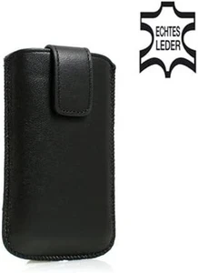 System-S Borsa In Pelle Etui Sleeve Case Medium Con Funzione Di Ritorno - Afbeelding 1 van 2