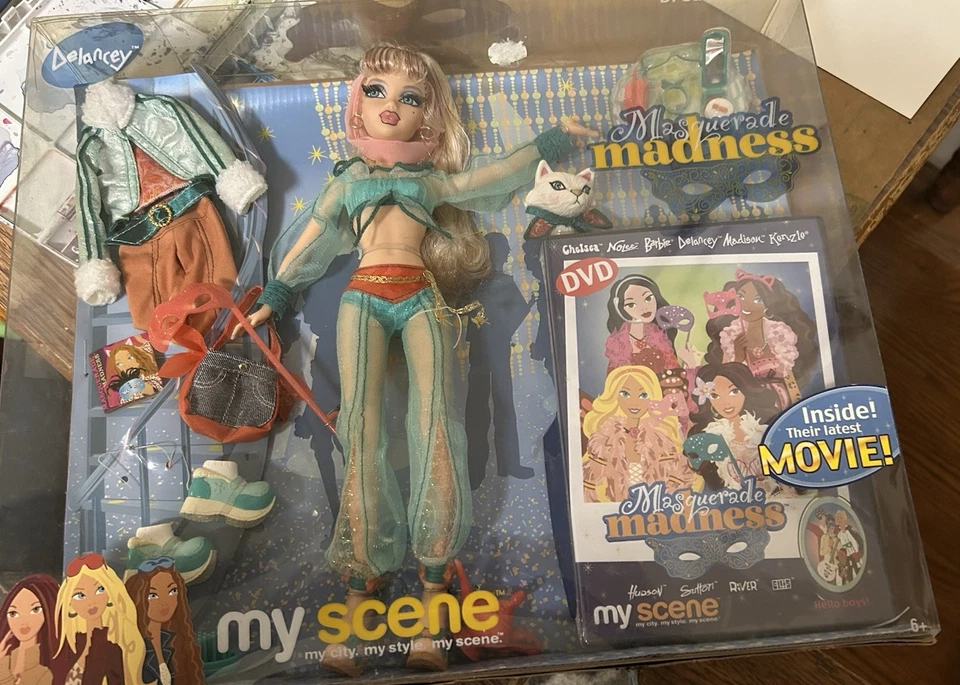 Mattel My Scene Masquerade Madness Delancey Dream Genie 2004 raro nuevo Foto 1 de 2