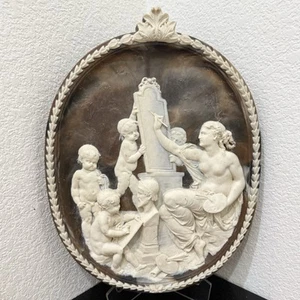 Vintage Jean-Baptiste Germain 1869 Incolay Relief griechisch römisch 17" Wandrelief - Bild 1 von 16