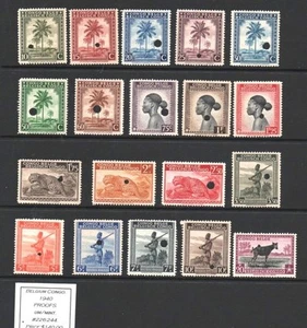 BELGIUM CONGO.1940.PROOFS.(19). UN/M.MINT.SG#226-244 - Picture 1 of 2