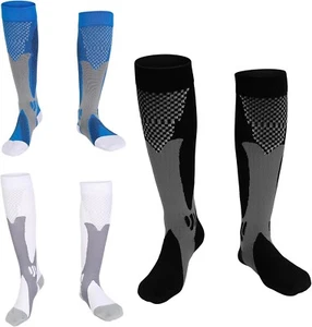 Unisex Sport Compression Socks Compression Stocking Nurse Socks for Edema Travel - Picture 1 of 15